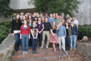 This photograph of DTH staff was taken on Feb. 23, 2010. Andrew Dunn was editor-in-chief; this was the last staff to work in the Student Union newsroom.