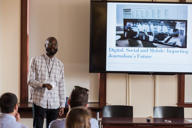 Sharif Durhams discusses digital strategy at the 2016 conference. Photo by Erik Perel